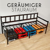 Dreamzie Day Bed fém kanapéágy - fekete - 92x202 cm 5