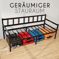 Dreamzie Day Bed fém kanapéágy - fekete - 92x202 cm 6