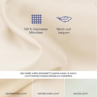 Dreamzie Gumis Lepedő 180x200 cm Vastag Matrachoz Bézs Mikroszálas 4