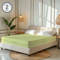 Napínacie prestieradlo Dreamzie 180x200 cm zelené - 100% bavlnený džersej, plachta na matrac s certifikátom Oeko-Tex 2