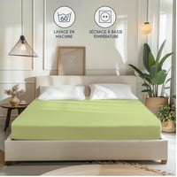 Napínacie prestieradlo Dreamzie 180x200 cm zelené - 100% bavlnený džersej, plachta na matrac s certifikátom Oeko-Tex 6