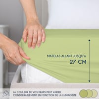 Napínacie prestieradlo Dreamzie 180x200 cm zelené - 100% bavlnený džersej, plachta na matrac s certifikátom Oeko-Tex 3