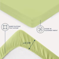 Napínacie prestieradlo Dreamzie 180x200 cm zelené - 100% bavlnený džersej, plachta na matrac s certifikátom Oeko-Tex 4
