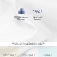 Dreamzie Gumis Lepedő 180x200 cm Vastag Matrachoz Fehér Mikroszálas 4
