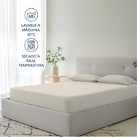 Napínacia plachta Dreamzie 80x200 cm – Ultra jemná prestieradlová plachta z mikrovlákna s 35 cm hlbokými okrajmi, béžová, s certifikátom Oeko-Tex, priedušná 5