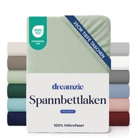 Napínacie prestieradlo Dreamzie 90x200 cm – 100% mikrovlákno, s 35 cm vysokým okrajom, svetlozelené, na vysoké matrace 1