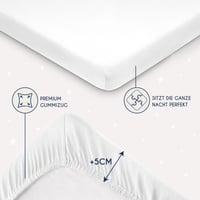 Dreamzie Jersey plahta s gumicom 40x90 cm za bebe - pakiranje od 2 komada - 100% pamuk 4