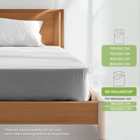 Cearșaf cu elastic Dreamzie din jerseu 70x200 cm - 100% bumbac bio, cearșaf organic cu elastic 4