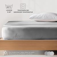 Cearșaf cu elastic Dreamzie din jerseu 70x200 cm - 100% bumbac bio, cearșaf organic cu elastic 6