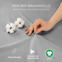 Cearșaf cu elastic Dreamzie din jerseu 70x200 cm - 100% bumbac bio, cearșaf organic cu elastic 2