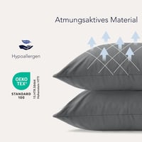 Dreamzie Jersey Pamut Párnahuzat 30x50 cm Antracit 2 db 3