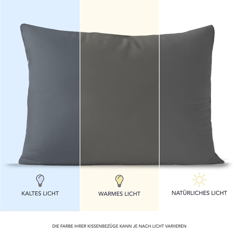 Dreamzie Jersey Pamut Párnahuzat 30x50 cm Antracit 2 db