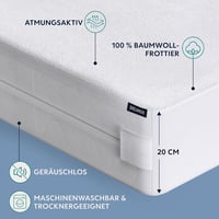 Dreamzie Matracvédő 160x200x20 cm - Vízálló Matrachuzat Cipzárral - Poratka és Ágyi Poloska Elleni Védelem - Allergiásoknak Ajánlott Bi-Ome  4