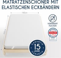 Dreamzie Matracvédő 160x200 cm Vízálló Pamut Polyester Légáteresztő Matractopper Oeko-Tex Tanúsítvánnyal EU Gyártás 2