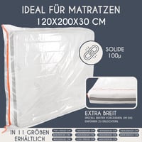 Dreamzie navlaka za madrac 120x200 cm (do 30 cm debljine) - Plastična vreća za pohranu madraca s patentnim zatvaračem za selidbu i skladištenje 2