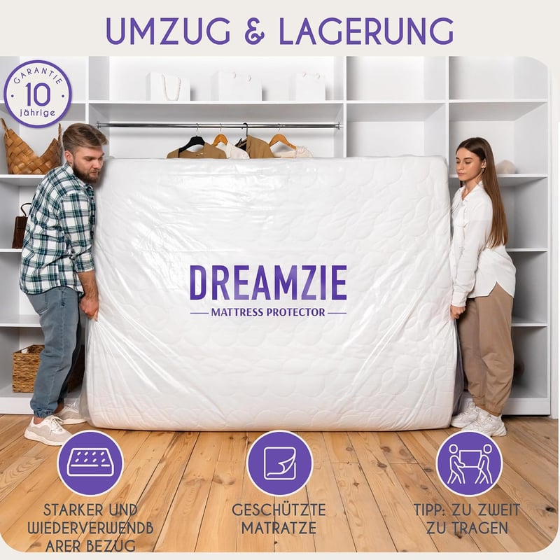 Dreamzie Matracvédő Taska 180x200cm Cipzárral Szállításhoz