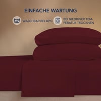 Dreamzie set posteljine od mikrovlakana, 4 dijela – Donja plahta 150x200 cm, Gornja plahta 230x270 cm, 2 jastučnice 50x80 cm, bordo, Oeko-Tex certificirano 4