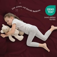 Dreamzie set posteljine od mikrovlakana, 4 dijela – Donja plahta 150x200 cm, Gornja plahta 230x270 cm, 2 jastučnice 50x80 cm, bordo, Oeko-Tex certificirano 6
