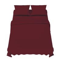 Dreamzie set posteljine od mikrovlakana, 4 dijela – Donja plahta 150x200 cm, Gornja plahta 230x270 cm, 2 jastučnice 50x80 cm, bordo, Oeko-Tex certificirano 1