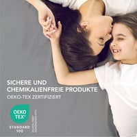 Dreamzie Mikroszálas Gumis Lepedő 200x200 cm - 35 cm Mély Zseb - Antracit Szürke - Könnyen Mosható, Gyorsan Száradó Ágynemű 6