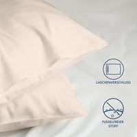 Obliečky na vankúše z mikrovlákna Dreamzie 80x80 cm v béžovej farbe, 2 kusy, jemné na dotyk, s certifikátom OEKO-TEX 4