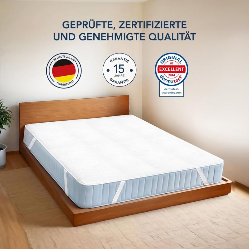 Dreamzie Premium Molton Matracvédő 180x200 cm - 100% Pamut, Oeko-Tex - 180 x 200 cm - 1er Set