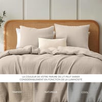 Dreamzie pamut gáz ágyneműhuzat 220x240 cm taupe 2 párnával puha légáteresztő 5