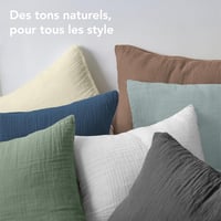 Dreamzie pamut gáz ágyneműhuzat 220x240 cm taupe 2 párnával puha légáteresztő 8