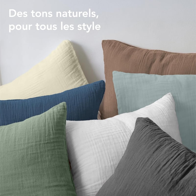 Dreamzie pamut gáz ágyneműhuzat 220x240 cm taupe 2 párnával puha légáteresztő