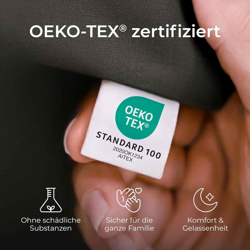 Dreamzie Pamut Párnahuzat 30x50 cm 2 db Antracit Oeko Tex Certified