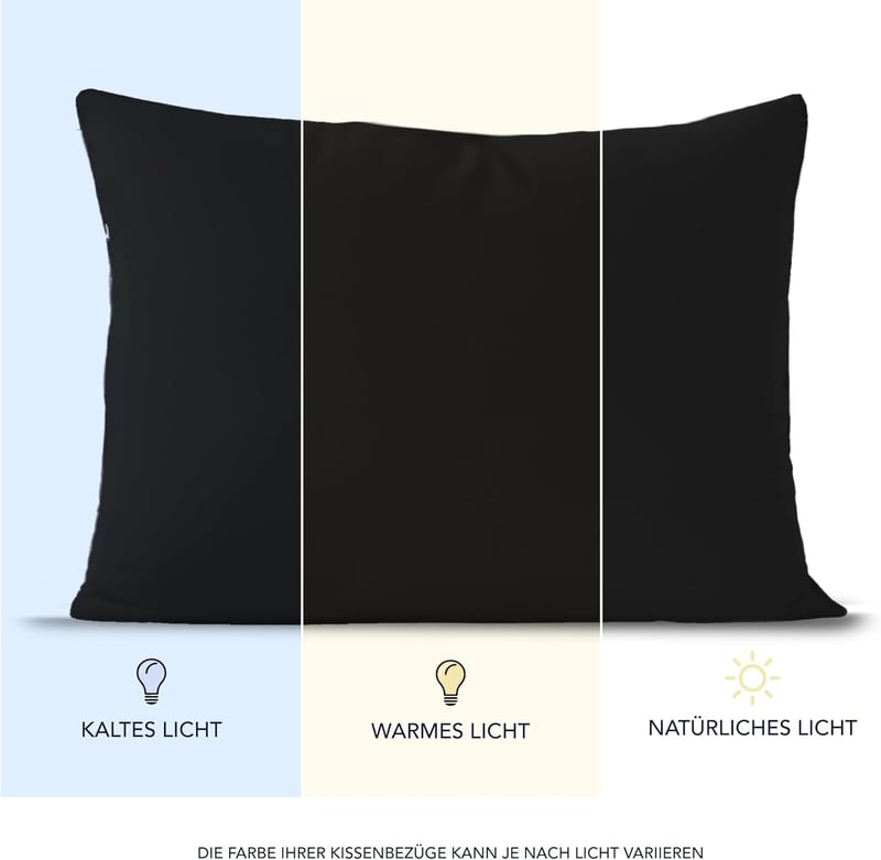 Dreamzie pamut párnahuzat 40x60 cm 2 db fekete hipoallergén