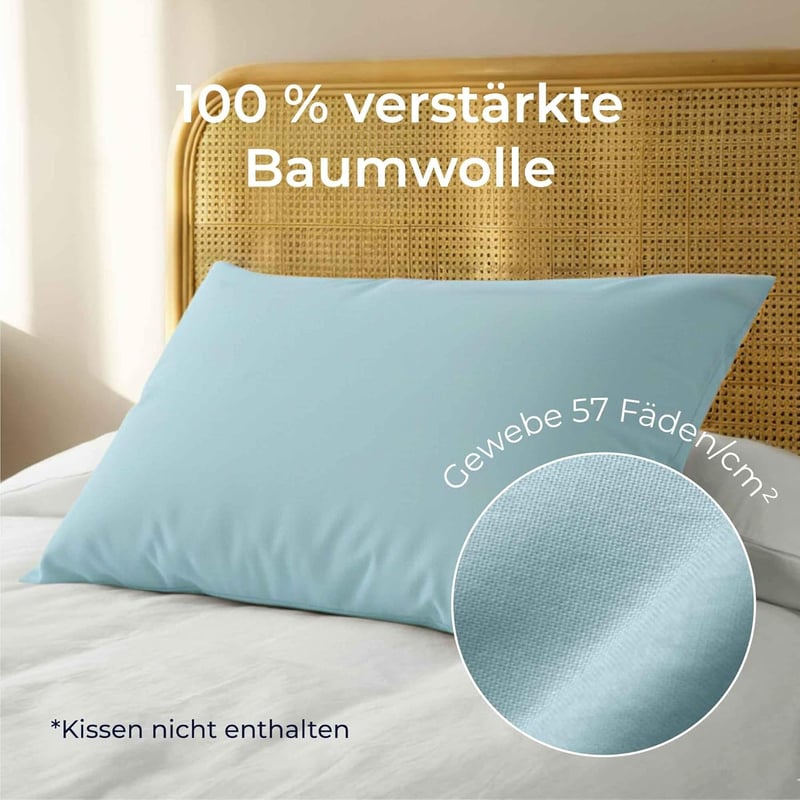 Dreamzie Pamut Párnahuzat 40x60 cm 2 db Világoskék Sűrűn Szövött Oeko Tex