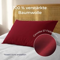 Dreamzie Pamut Párnahuzat 40x80 cm Burgundi Vörös 2 db Oeko Tex 3