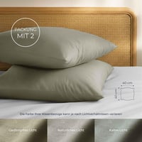 Dreamzie Párnahuzat 40x40 cm Renforcé Pamut 2 db Világosszürke 2
