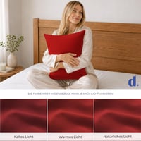 Obliečky na vankúš Dreamzie 50x50 cm 2 ks – 100% bavlnená súprava červených dekoratívnych obliečok na vankúš 5