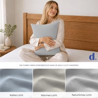 Dreamzie obliečka na vankúš 50x50 cm, súprava 2 ks, 100% bavlna, sivá ozdobná obliečka na vankúš 5