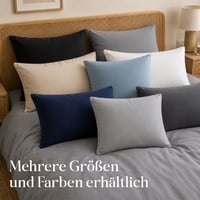 Dreamzie jastučnice 80x80 cm, set od 2 komada, jastučnice od mikrovlakana s patentnim zatvaračem, Oeko-Tex certificirane, sive 7