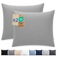 Dreamzie jastučnice 80x80 cm, set od 2 komada, jastučnice od mikrovlakana s patentnim zatvaračem, Oeko-Tex certificirane, sive 1