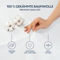 Dreamzie Premium gumis lepedő 180x200 cm vastag matrachoz 100% pamut 2