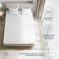 Dreamzie Premium gumis lepedő 70x200 cm vastag matrachoz 100% pamut fehér 5