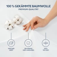 Dreamzie Premium gumis lepedő 70x200 cm vastag matrachoz 100% pamut fehér 2