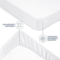 Dreamzie Premium gumis lepedő 70x200 cm vastag matrachoz 100% pamut fehér 4