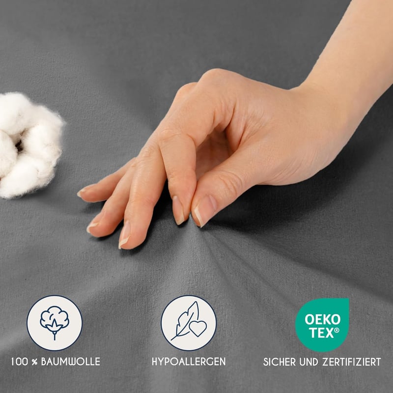 Dreamzie Premium Gumis Lepedő 90x200-100x200 cm Jersey Pamut Antracit