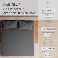 Dreamzie Premium Gumis Lepedő 90x200-100x200 cm Jersey Pamut Antracit 6