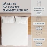 Dreamzie Premium Gumis Lepedő Topper 180x200-200x200 cm Jersey Pamut Fehér 6