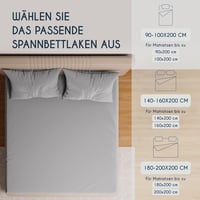 Dreamzie gumis topper lepedő, jersey pamut - szürke - 180x200–200x200 cm 6