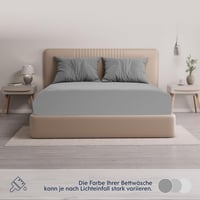 Dreamzie gumis topper lepedő, jersey pamut - szürke - 180x200–200x200 cm 5