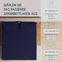 Dreamzie Premium Topper Gumis Lepedő 90x200-100x200 cm Jersey Pamut Sötétkék 6
