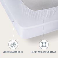 Dreamzie Steppelt Matracvédő 90x190 cm - Légáteresztő Matraczuzó 40 cm Magasságig Gumipánttal - Oeko-Tex Minősítésű Poliészter 4