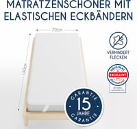 Dreamzie Vízhatlan Matracvédő 70x140 cm Babaágyhoz 2 db Oeko-Tex Szertifikált 2